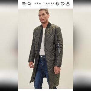 Ron Tomson Men's Black Quilted Puffer Jacket